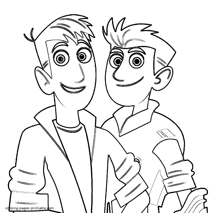 Wild Kratts coloring page for kids