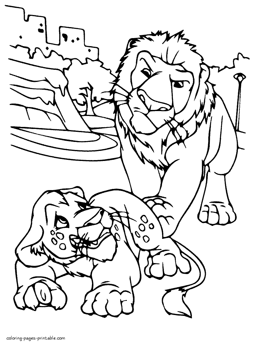 Lions coloring page from Wild Kratts cartoon