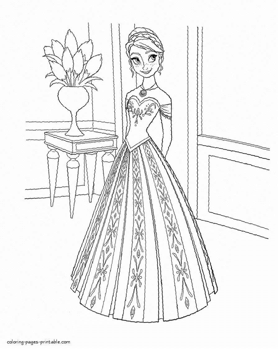 Anna From Frozen Coloring Pages COLORING PAGES PRINTABLE COM