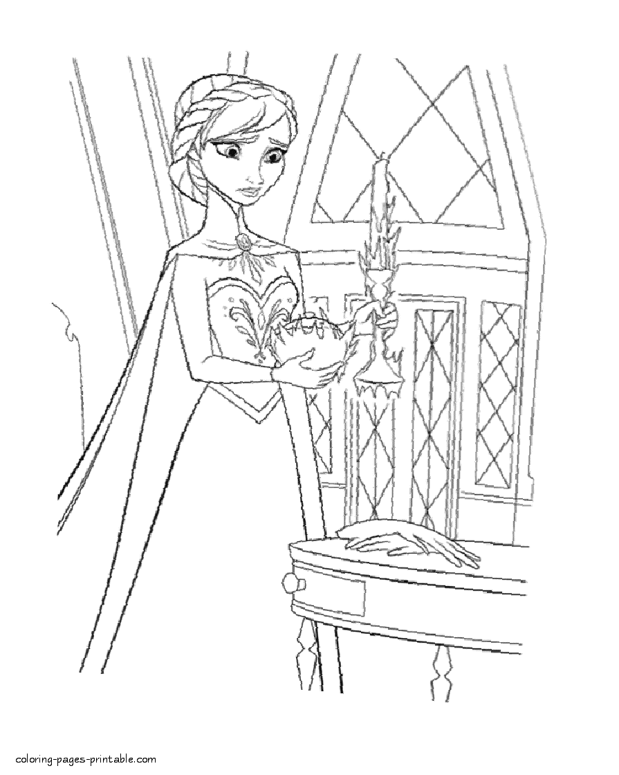 61 Coloring Pages Princess Anna  Best Free