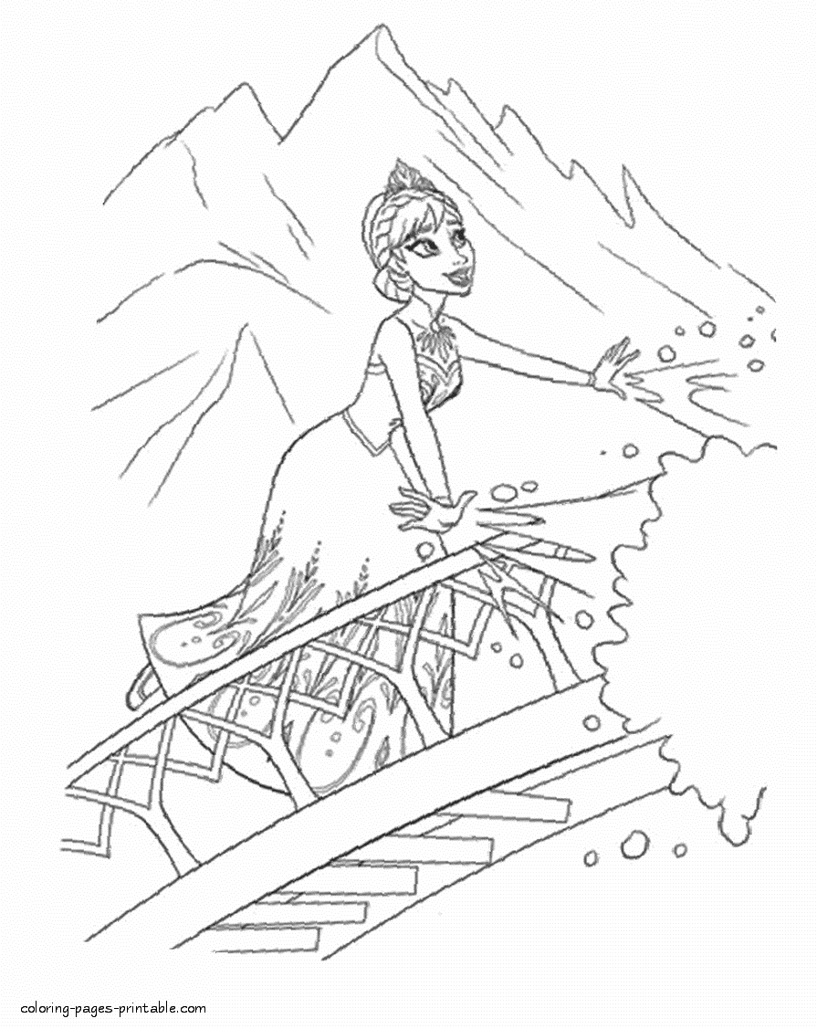 Download Queen Elsa coloring pages || COLORING-PAGES-PRINTABLE.COM