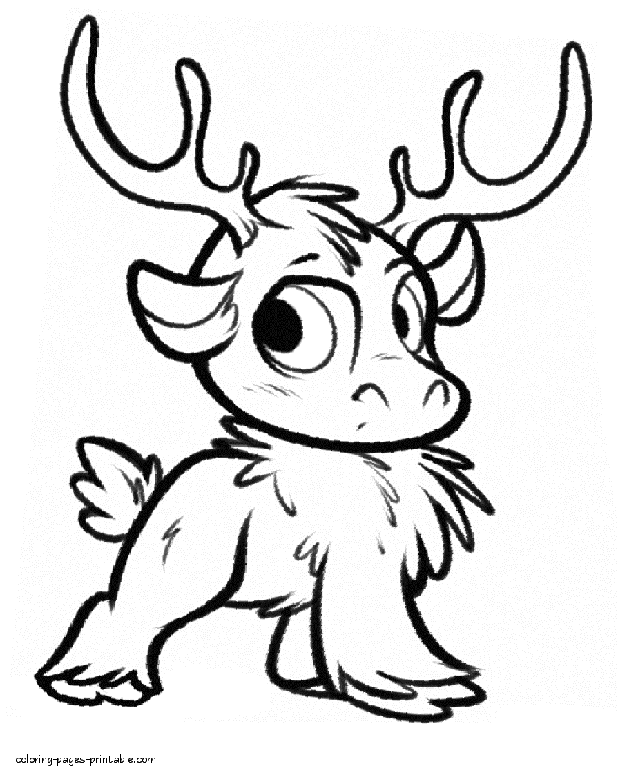 Little Sven. Frozen coloring sheet for a kid