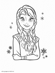 Coloring pages of Frozen. Anna
