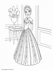 Anna from Frozen printable coloring pages