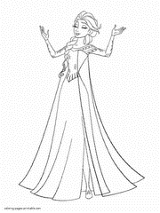 Frozen Elsa coloring pages to download