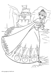 Coloring pages Elsa Frozen. Princess of Disney