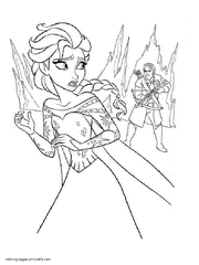 Free printable Elsa coloring pages