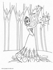 Coloring pages of Elsa from Frozen to print