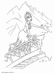 Queen Elsa coloring pages for free