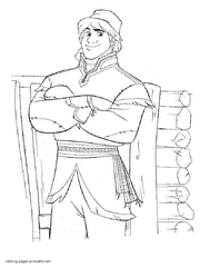 Frozen printables coloring pages. Kristoff