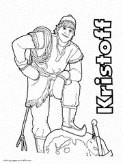Kristoff. Frozen colouring in pages