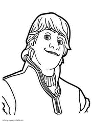 Frozen coloring page. Kristoff