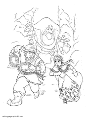 Printable colouring pages Frozen. Marshmallow