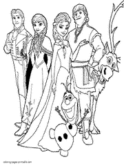 Frozen coloring pages to print for free