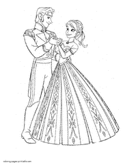 Coloring pages for print out Frozen