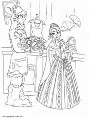 Lot of coloring pages for kids Frozen