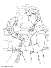 Frozen characters coloring pages. Disney animation