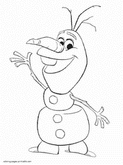 Coloring pages Olaf to print