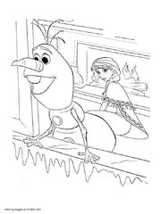 Frozen Olaf coloring pages for kids