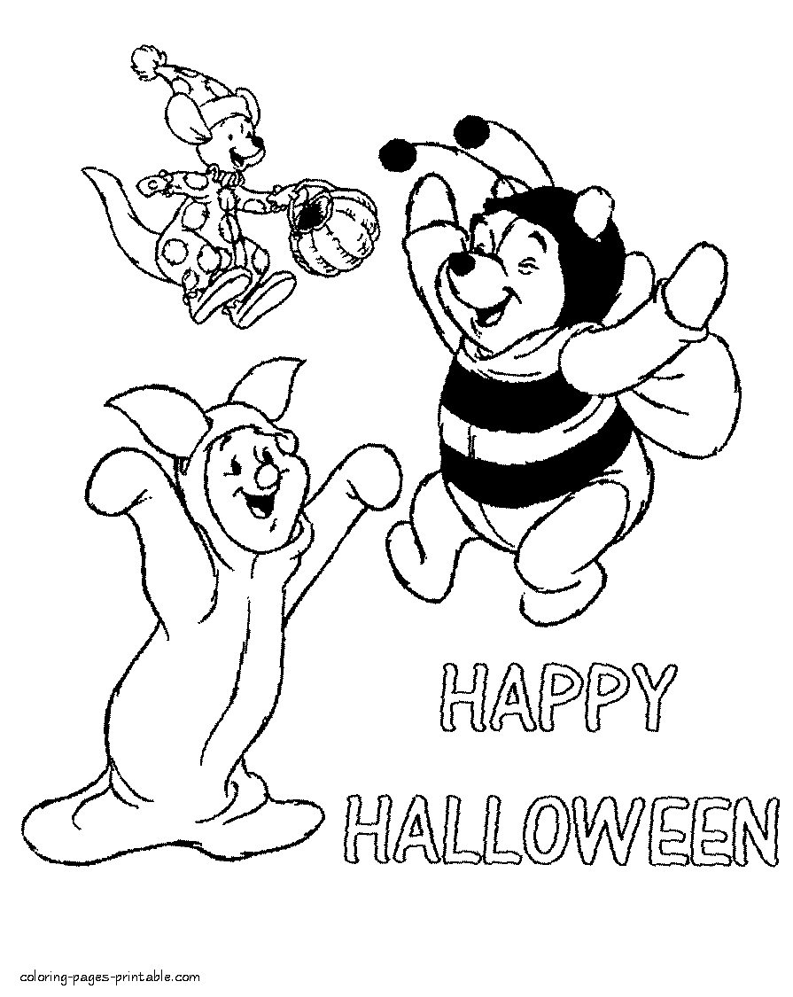 Happy Halloween. Coloring Pages || COLORING-PAGES-PRINTABLE.COM