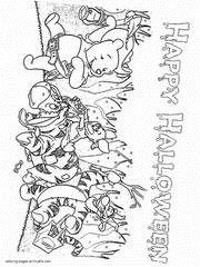 Free Disney Halloween coloring pages. Winnie-the-Pooh