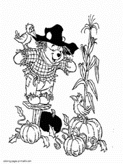 Halloween Disney coloring pages with Pooh