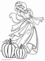   Halloween Coloring Pages Princess  HD