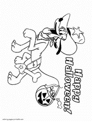 Disney Halloween coloring pages free. Pluto