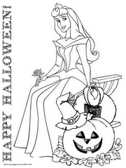 Printable Halloween coloring pages. Disney characters