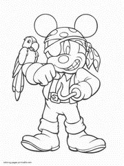 Mickey Halloween coloring page - Captain Hook
