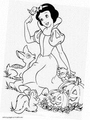 Snow White coloring page. Disney animation
