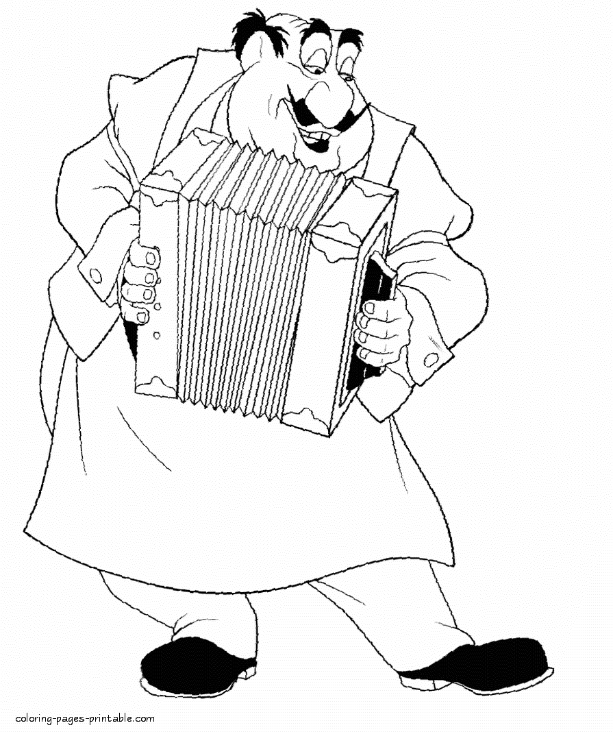 Tony. Lady and the Tramp characters coloring pages || COLORING-PAGES