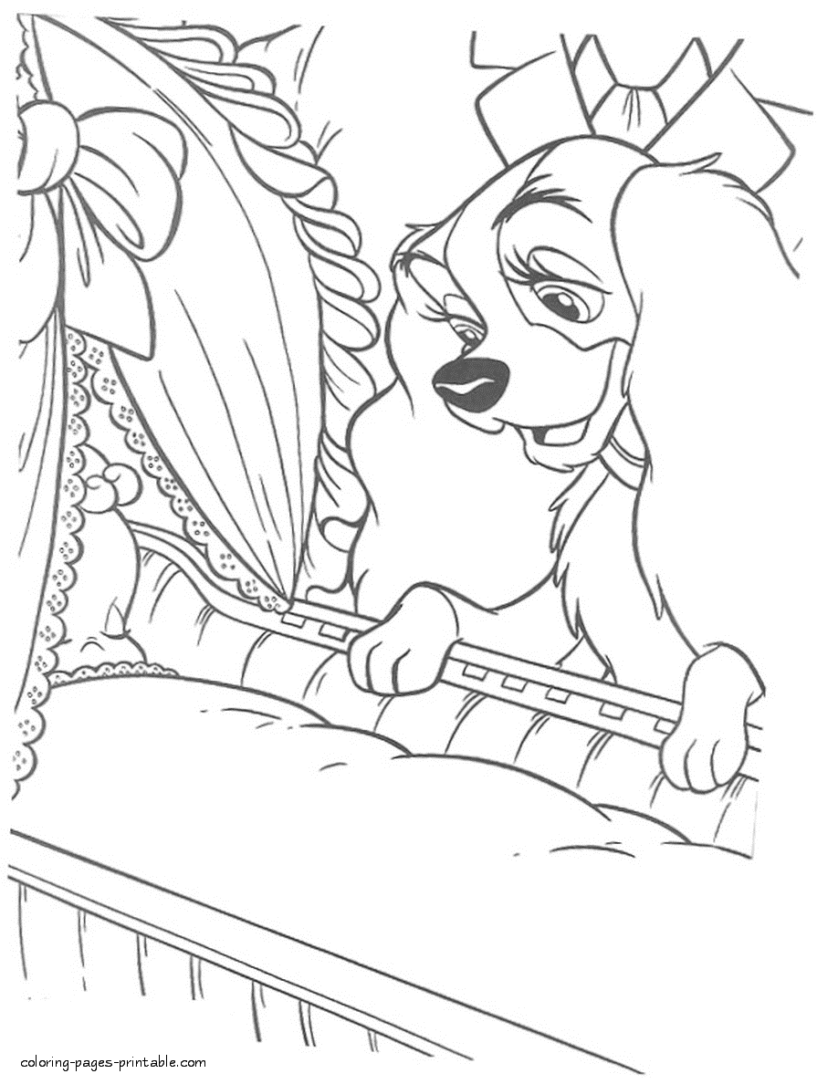 Download Lady and the Tramp coloring pages to download 40 || COLORING-PAGES-PRINTABLE.COM
