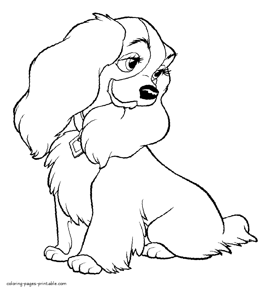 Lady and the Tramp cartoon colouring pages 59 || COLORING 