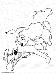 Lady and the Tramp coloring pages 11