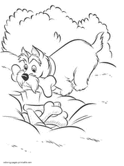 Lady and the Tramp coloring pages 21