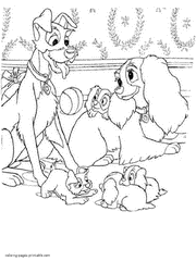Lady and the Tramp coloring pages 26