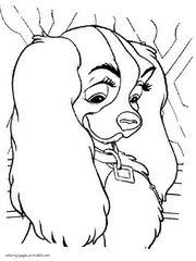 Lady and the Tramp colouring pages 27