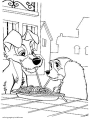 Lady and the Tramp coloring pages 35