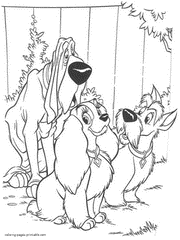 Lady and the Tramp coloring pages 45