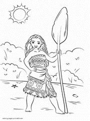 Disney printable coloring pages. Moana picture