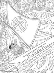 Moana characters colouring pages that you can print