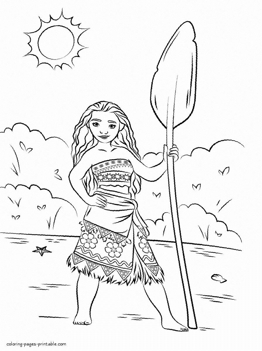 Disney printable coloring pages. Moana    COLORING PAGES PRINTABLE.COM