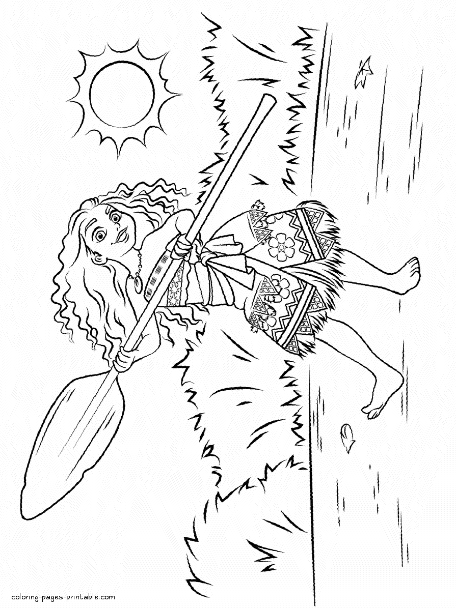 Free coloring pages Moana 2017