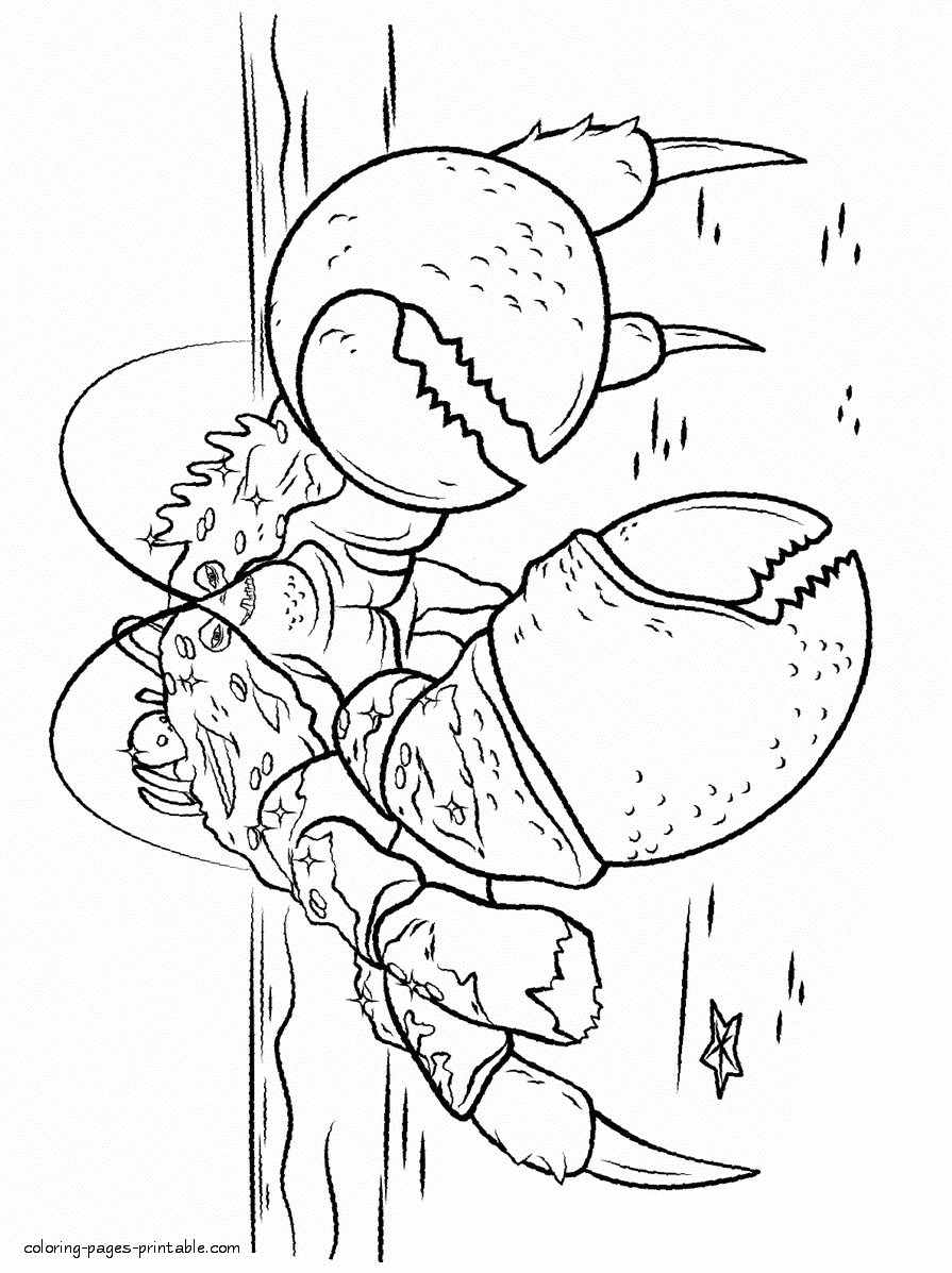 Tamatoa Coconut Crab coloring page || COLORING-PAGES-PRINTABLE.COM
