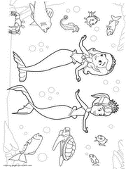 Sofia the First mermaid coloring pages printable