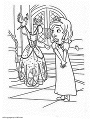 Sofia the First free coloring pages. Activities for girls