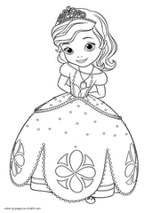 A lot of coloring pages of princess Sofia