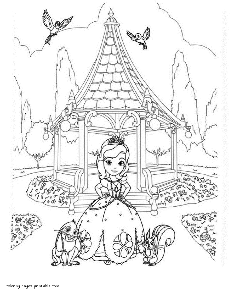Free coloring pages Sofia the First    COLORING PAGES PRINTABLE.COM
