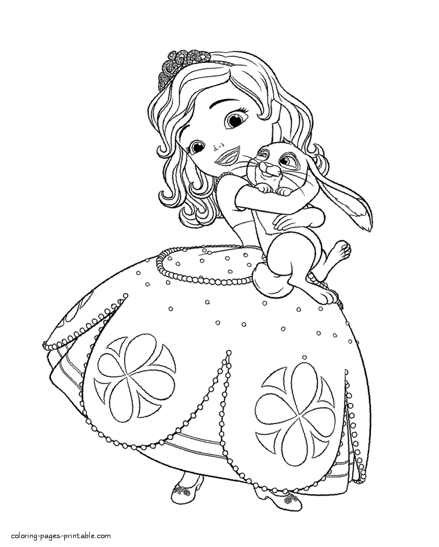 Sofia The First Coloring Pages - Coloring and Drawing